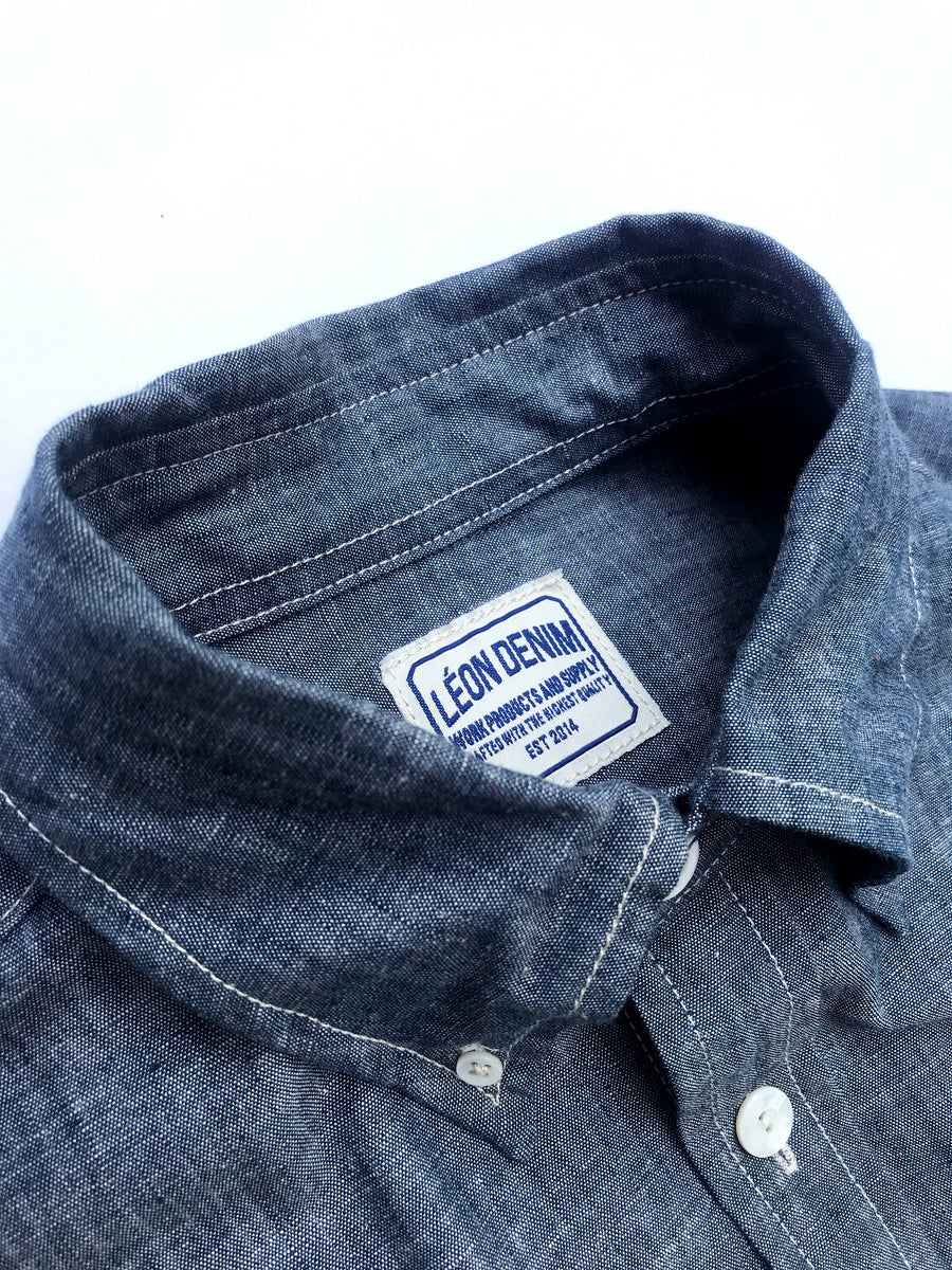 LD Chambray Button-Down in Yale - Main Image