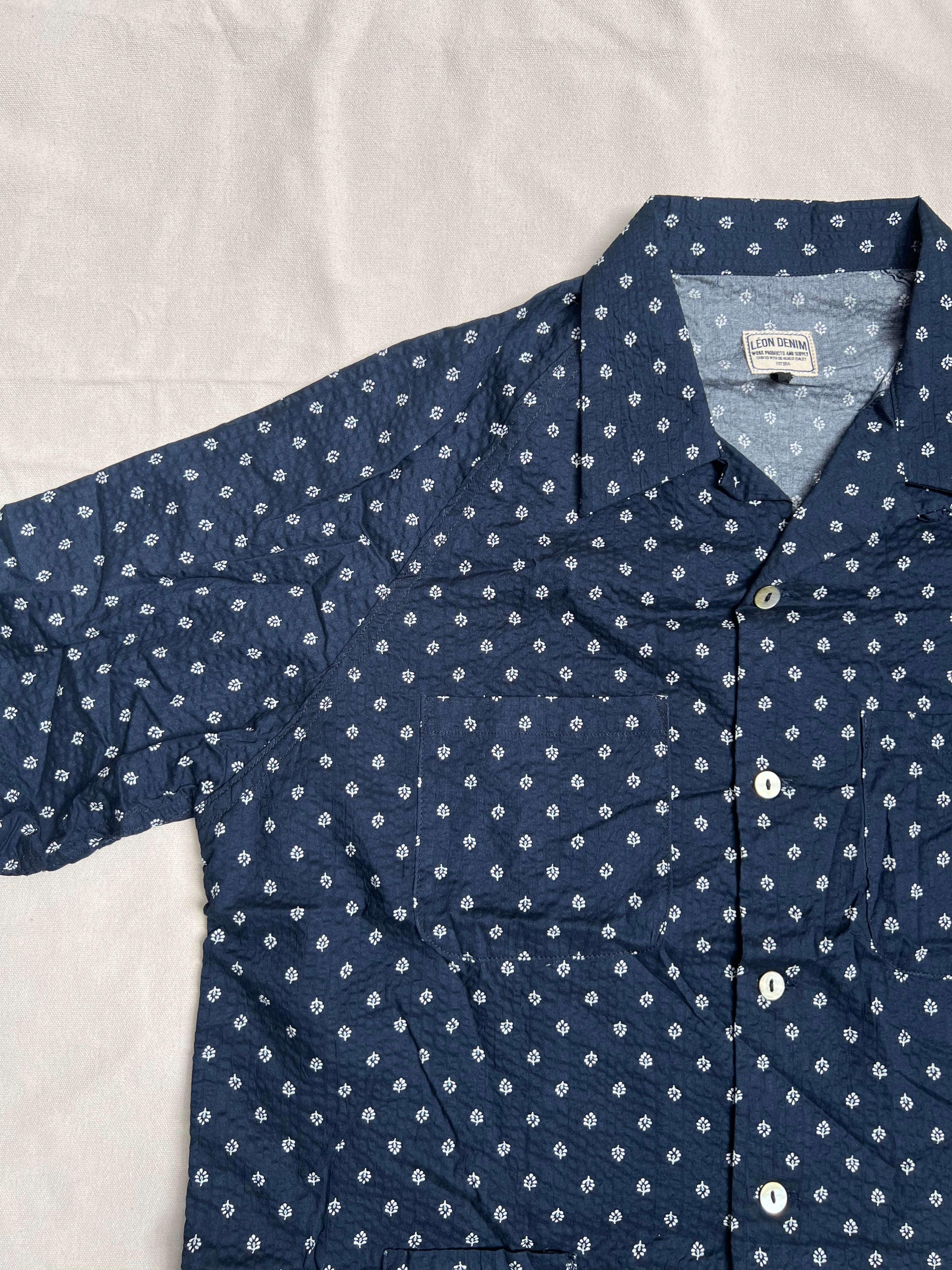 LD Easy Joe Black Printed Seersucker