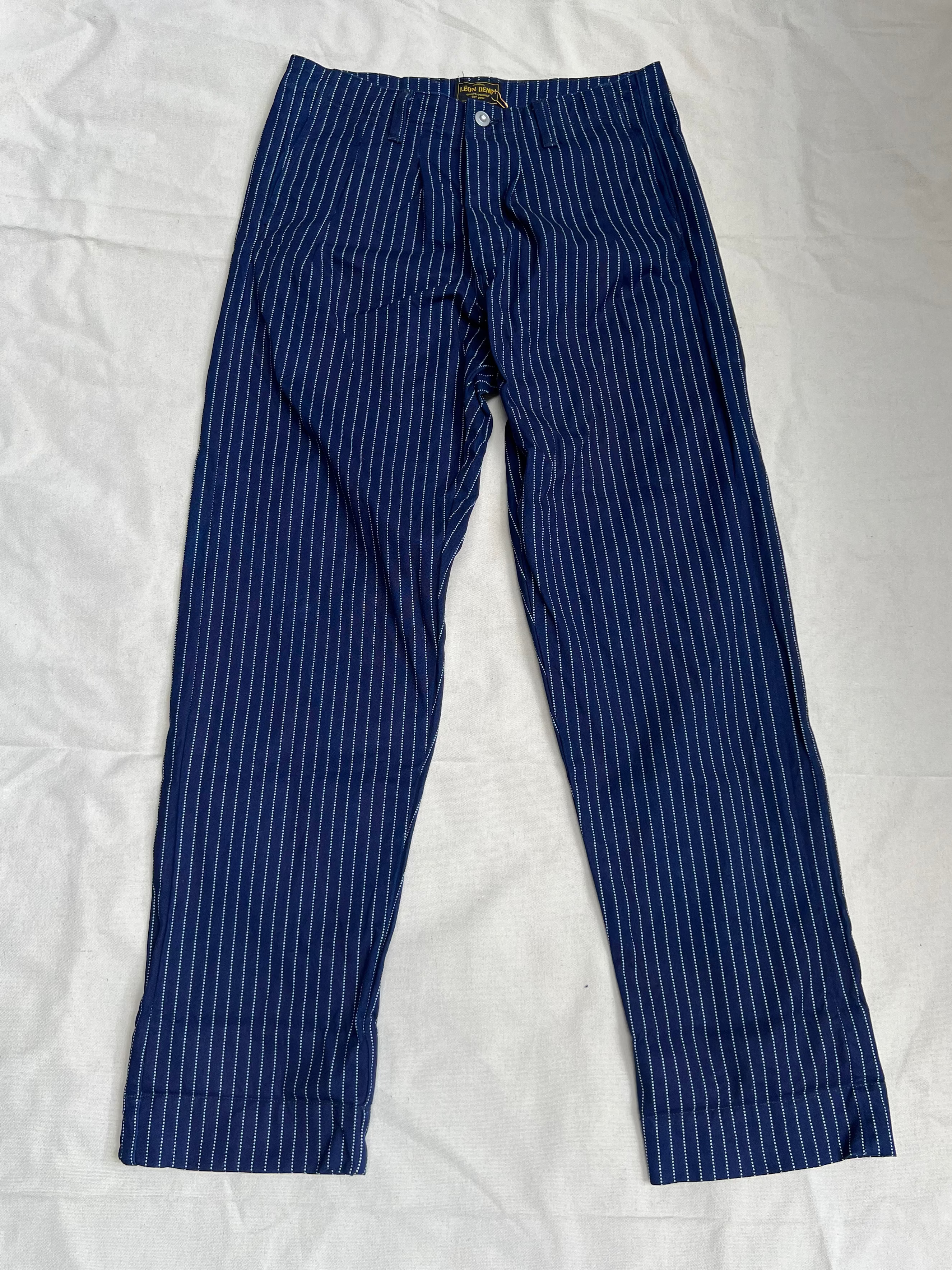 LD Manchester Trouser Navy Stripes