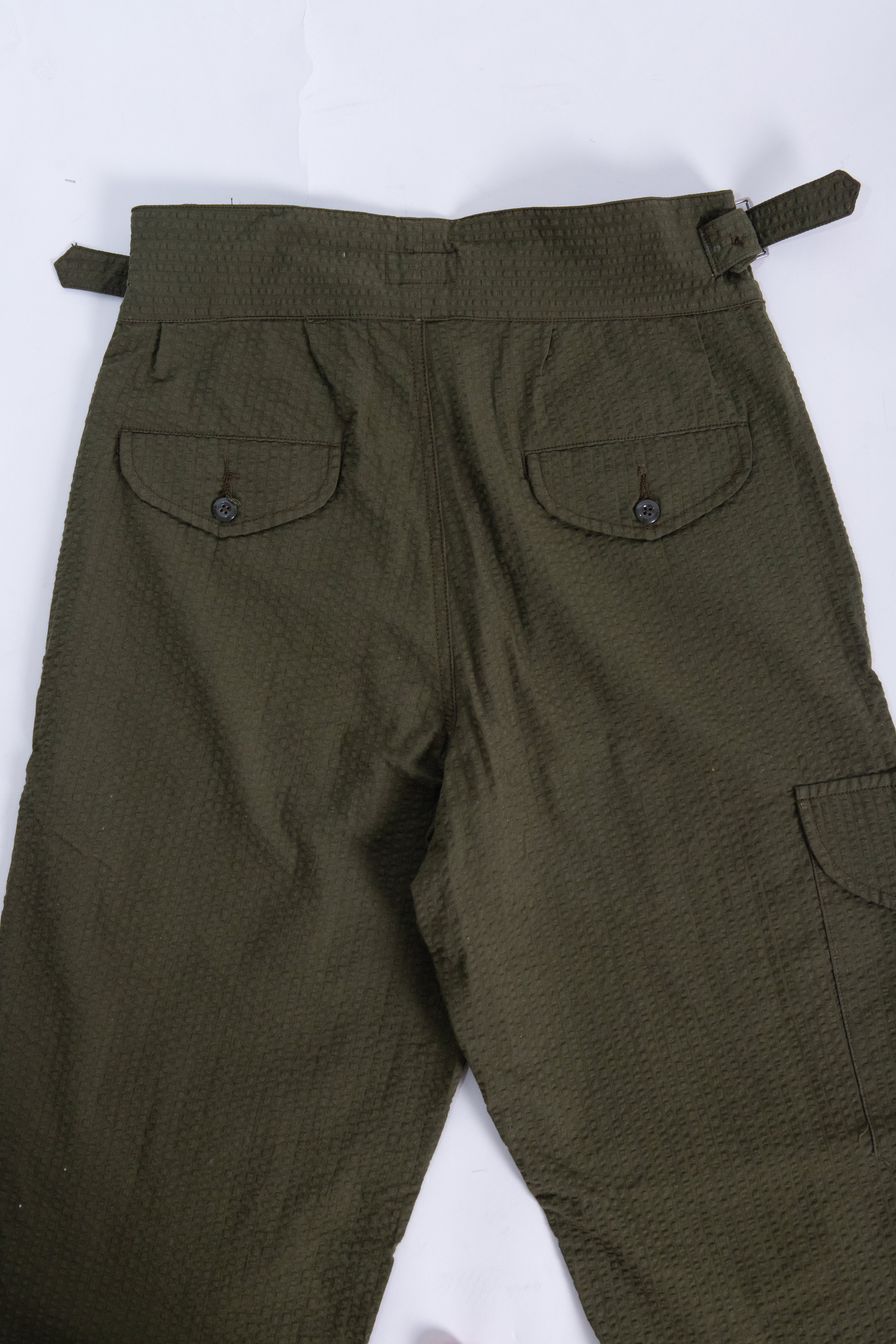 LD Gurkha Pants in Hunter Green Seersucker