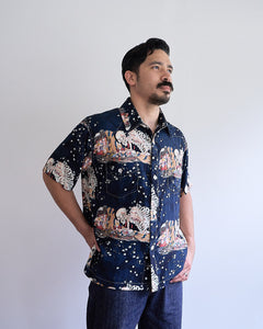 LD Summer Polo Midnight Blue with Skeleton Motif