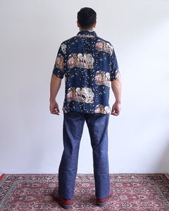 LD Summer Polo Midnight Blue with Skeleton Motif