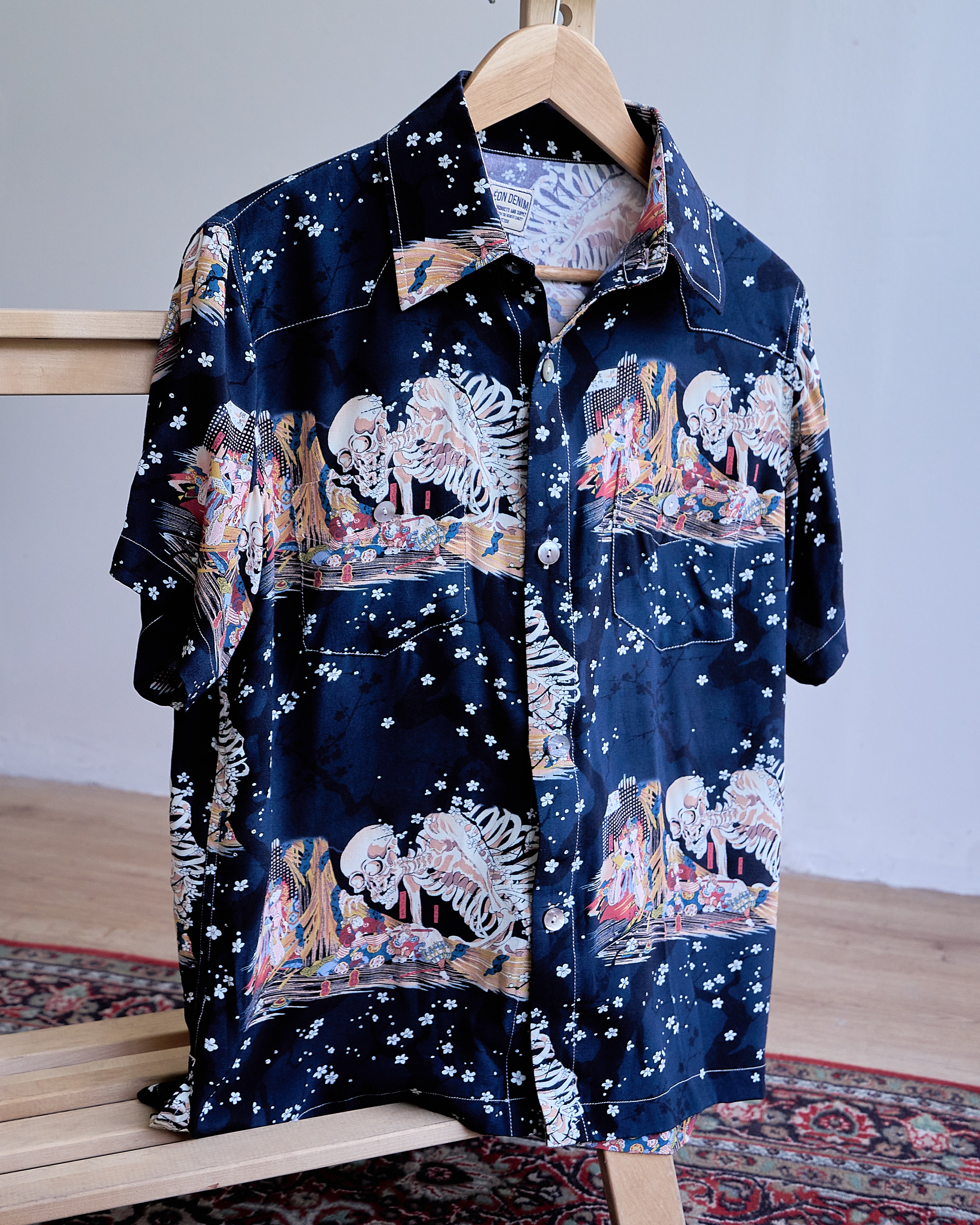 LD Summer Polo Midnight Blue with Skeleton Motif