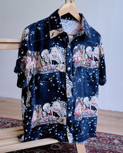 LD Summer Polo Midnight Blue with Skeleton Motif