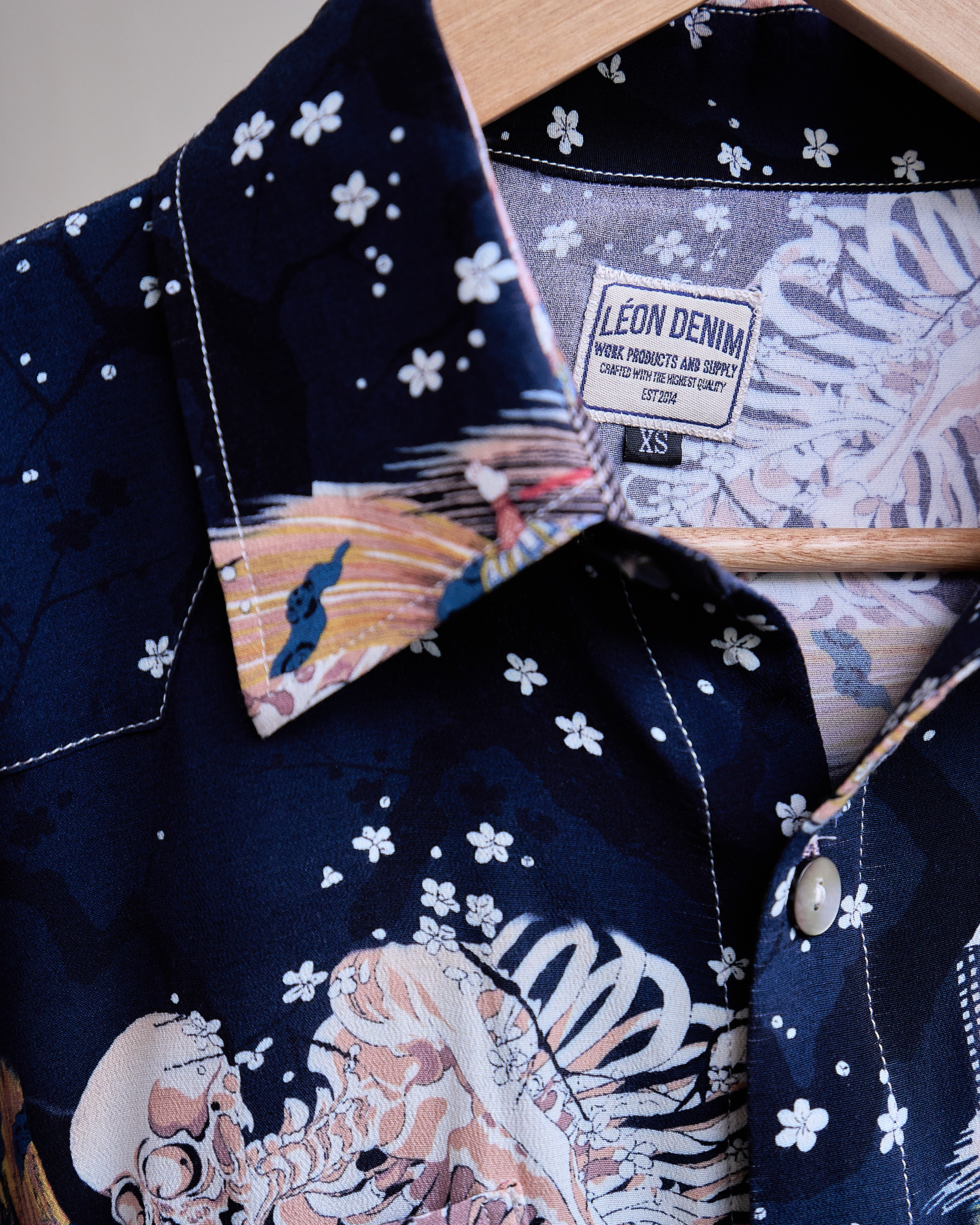 LD Summer Polo Midnight Blue with Skeleton Motif