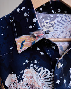 LD Summer Polo Midnight Blue with Skeleton Motif
