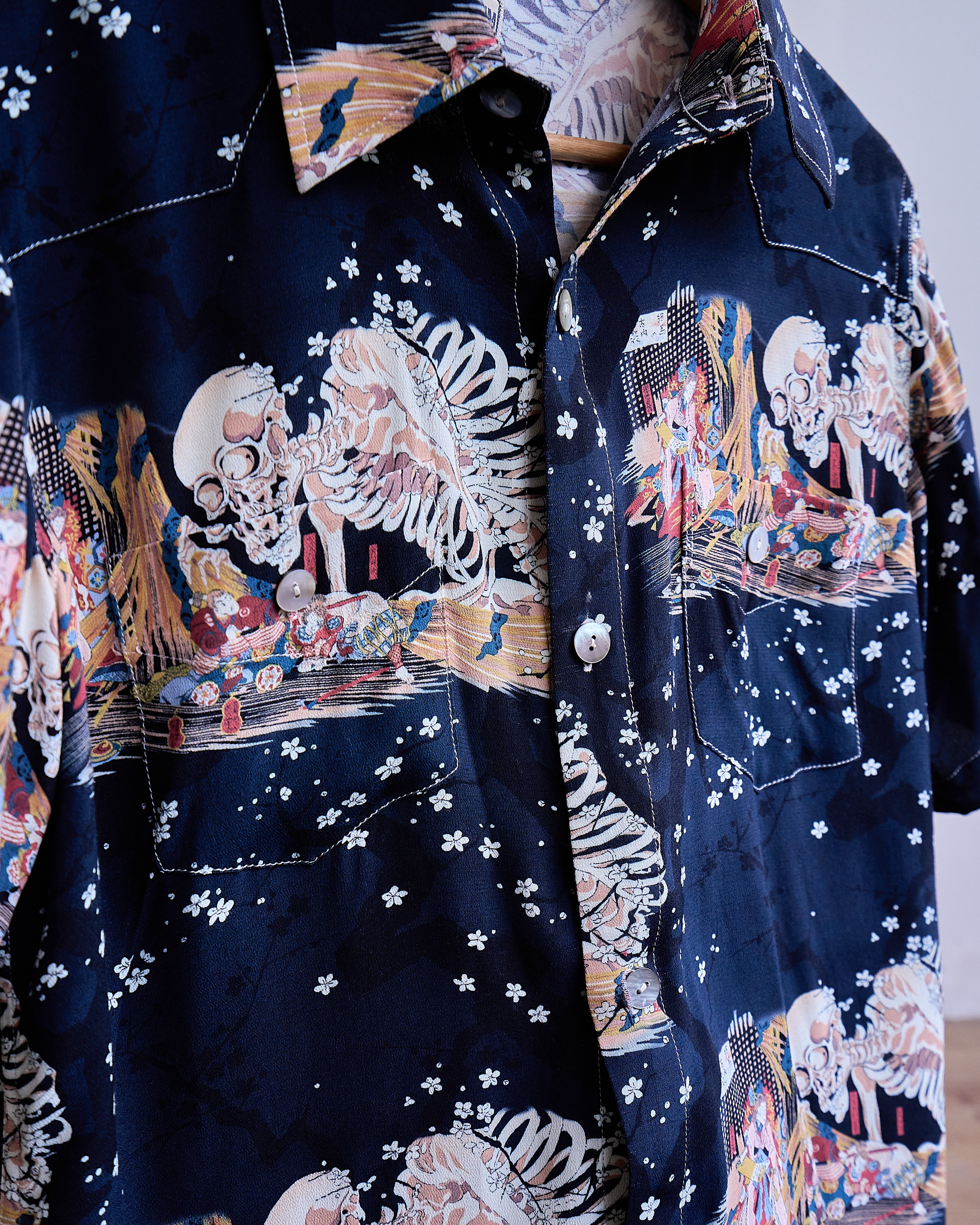 LD Summer Polo Midnight Blue with Skeleton Motif
