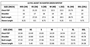 LD P41 Jacket in Hunter Green Ripstop