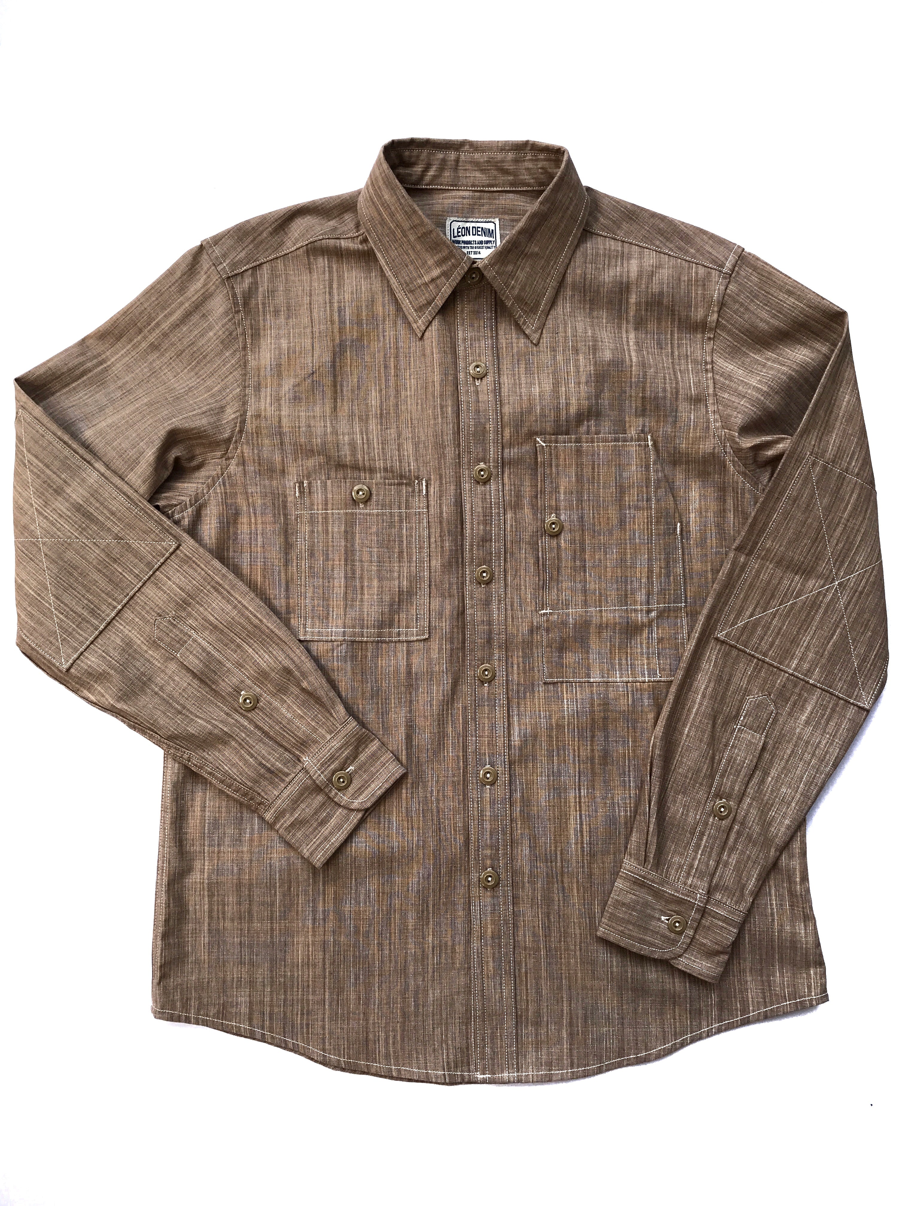 LD Commuter Pocket Shirt in 5 oz. Persimmon Selvedge Chambray