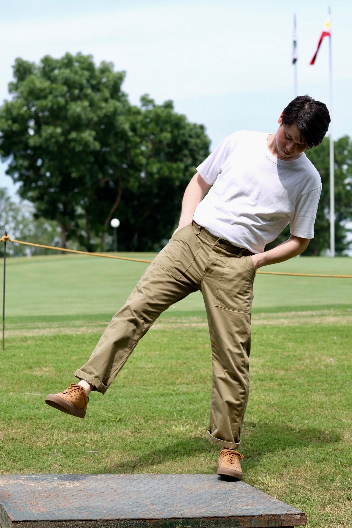 LD Utility "Baker" Pants in Khaki HBT