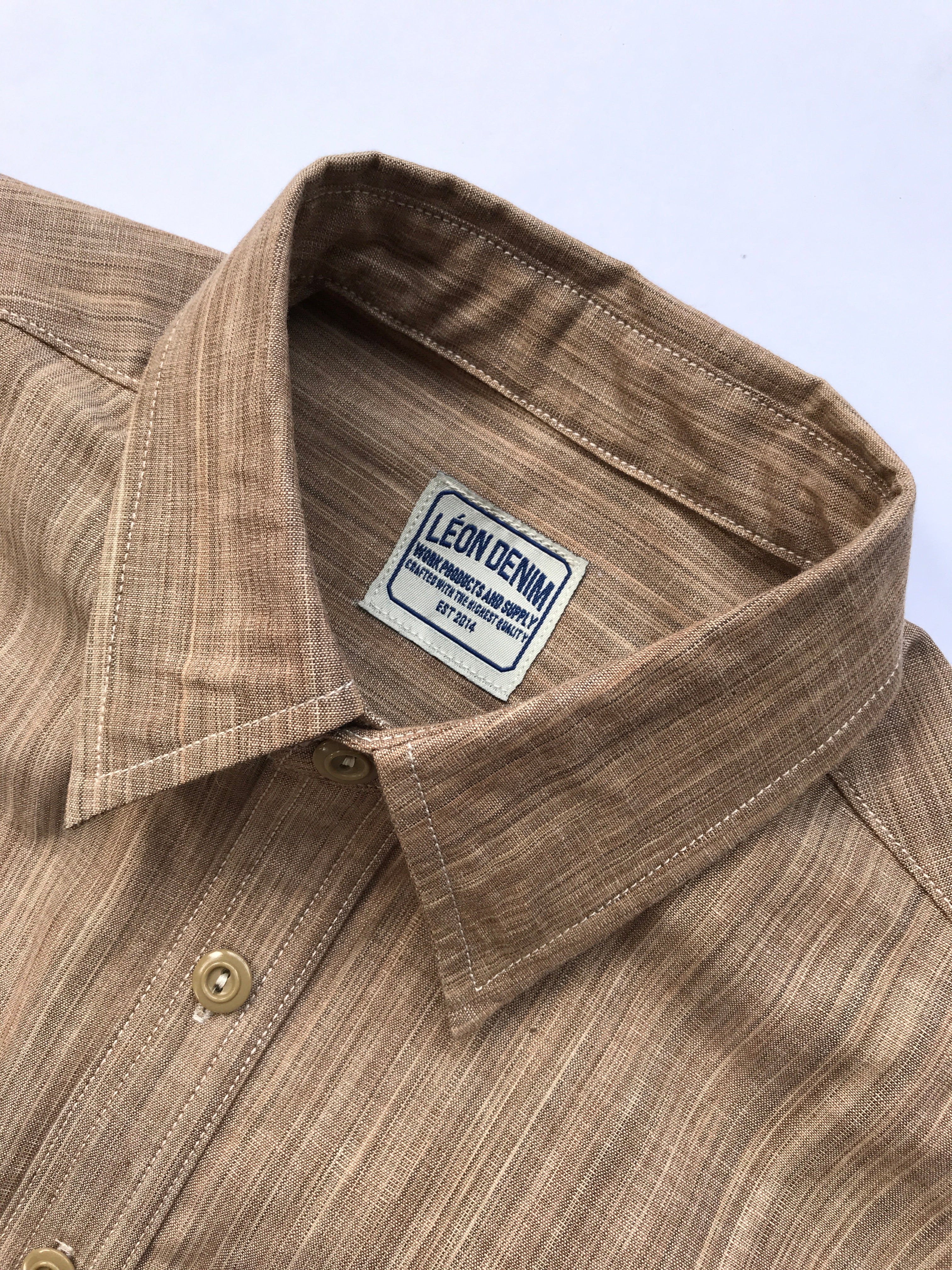 LD Commuter Pocket Shirt in 5 oz. Persimmon Selvedge Chambray