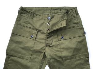 LD P44 Military Trousers in Olive HBT 'Monkey Pants'
